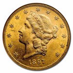 1897 $20 Liberty Gold Double Eagle MS-61 NGC
